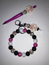 Load image into Gallery viewer, Wristlet/keychain and pen combo set