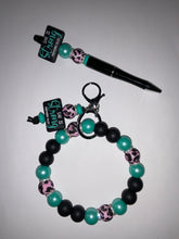 Load image into Gallery viewer, Wristlet/keychain and pen combo set