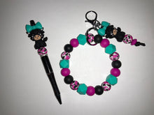 Load image into Gallery viewer, Wristlet/keychain and pen combo set