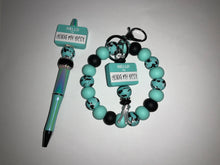 Load image into Gallery viewer, Wristlet/keychain and pen combo set