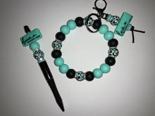 Load image into Gallery viewer, Wristlet/keychain and pen combo set