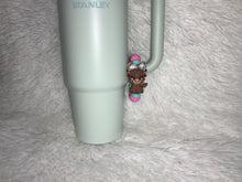 Load image into Gallery viewer, Striped Aztec Gigi Cow Cup Charm
