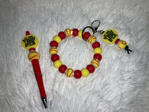 Softball Pen and Wristlet