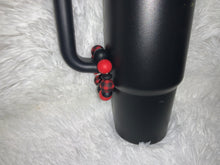 Load image into Gallery viewer, Red and black tree plaid cup charm
