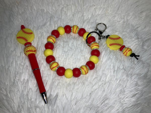 Softball Pen and Wristlet