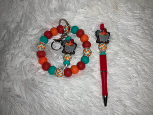 Rooster In A Bucket Pen and Wristlet