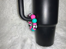 Load image into Gallery viewer, Black Cow In Bucket Cup Charm

