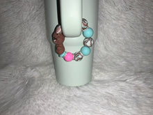Load image into Gallery viewer, Striped Aztec Gigi Cow Cup Charm
