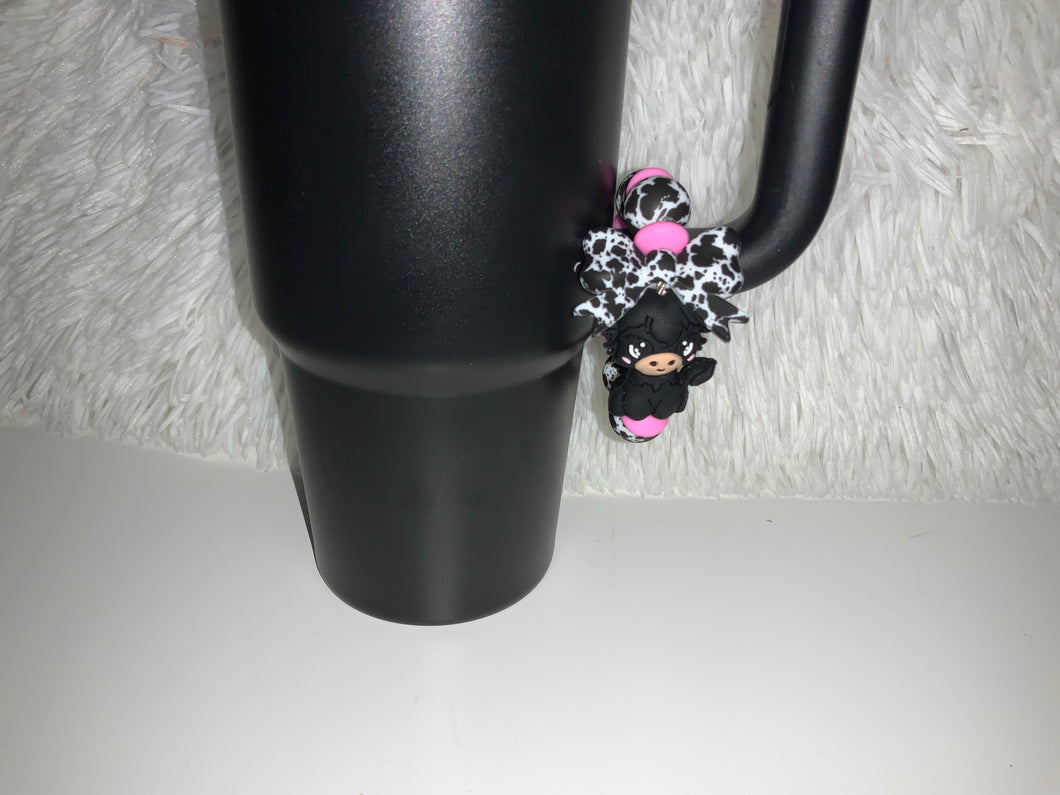 Black Cow Cup Charm
