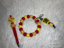 Load image into Gallery viewer, Softball Pen and Wristlet
